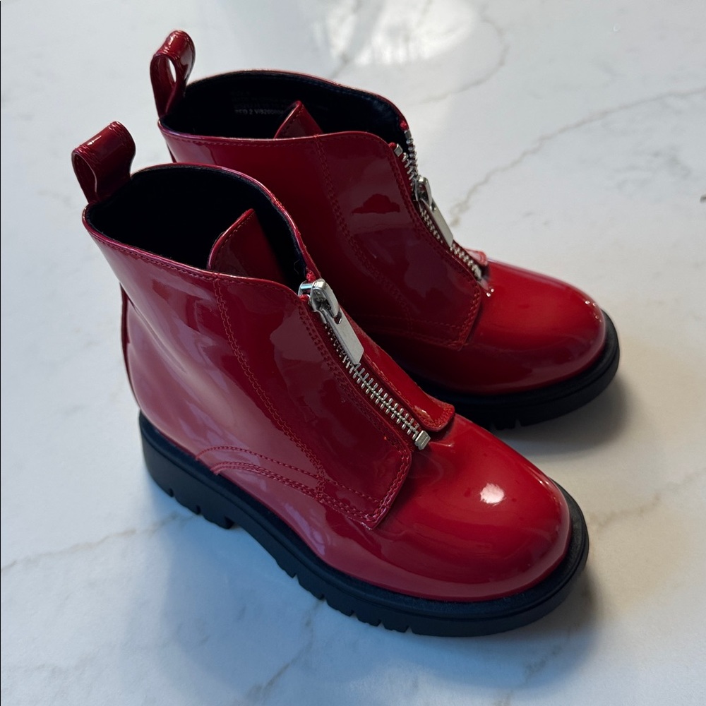 Kids Shiny Res Boots
